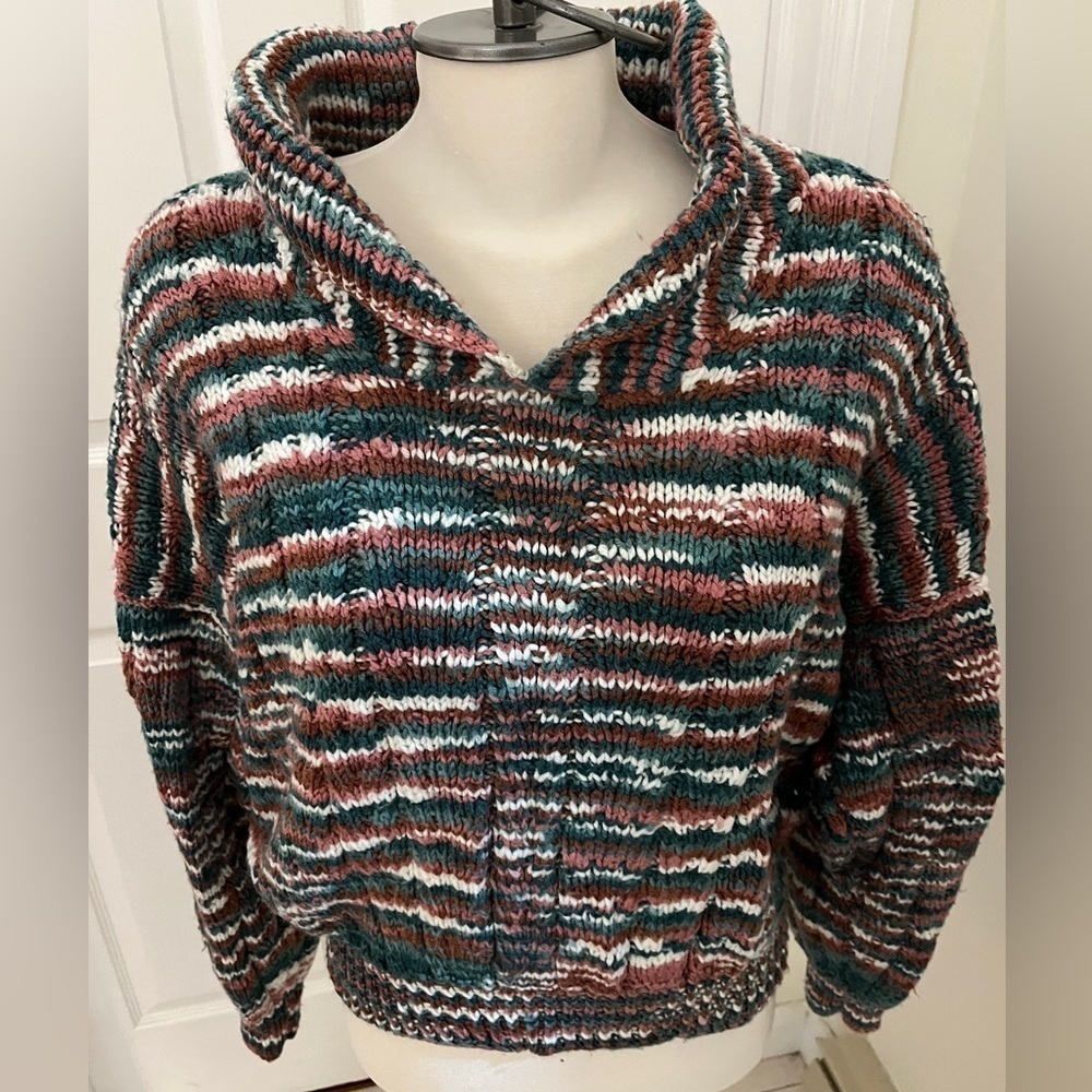 Handmade chunky knit cropped sweater